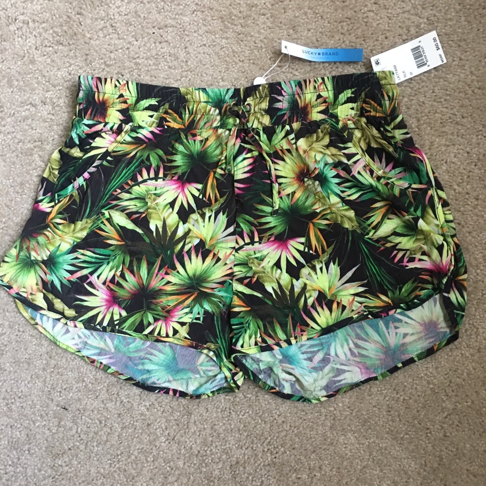 Lucky Brand Swim Coverup Shorts-Coastal Palms